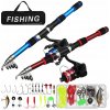 Teleskopický rybársky set 210 cm, 6 sekcií, 24 dielov