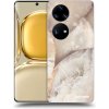 Picasee silikónový prehľadný obal pre Huawei P50 - Cream marble