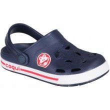 Coqui Froggy tmavo modrá červená biela detské sandále