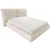 Hector Dvojlôžková čalúnená posteľ Yunar 180x200 s roštom a úložným priestorom béžová