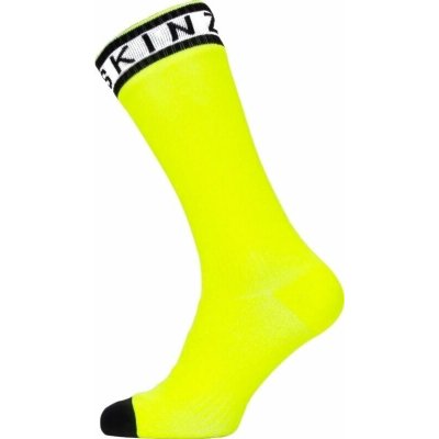 Sealskinz Waterproof Warm Weather Mid Length Sock With Hydrostop Neon Yellow/Black/White
