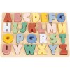 Vkladacie drevené puzzle - farebná abeceda