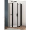 RONAL DIVERA BLACK D22ERB 100 x 110cm alebo 110 x 100cm sprchový kút štvrťkruhový asymetrický, rádius 55cm, profil čierny matný - 87 – sklo matné Screen
