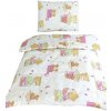 BABYLAND perinka a vankúš PP162 ružový medvedík 50x40cm 108x84cm