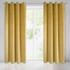 Zatemňujúci žltý záves so zavesením na kruhy žltá Šírka 140 cm | Dĺžka 250 cm