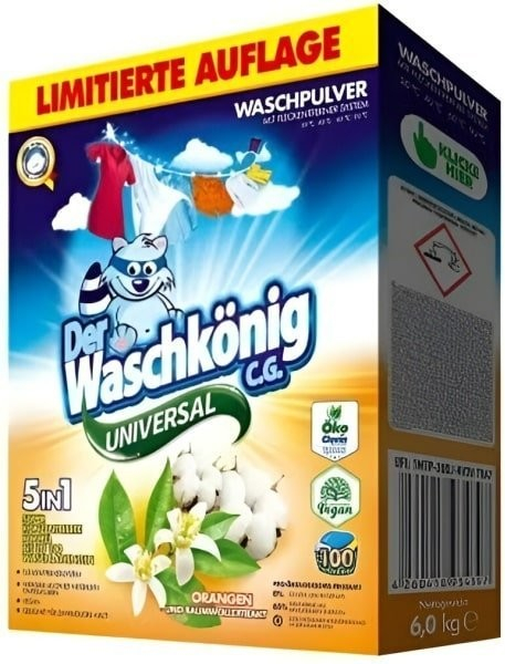 Waschkönig Universal Orangen Und Baumwollextrakt prací prášok 6 kg 100 PD