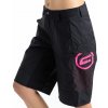 Crussis Cyklistické kraťasy dámské volné čierno-ružová farba Veľkosť: S