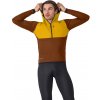 Castelli Unlimited Roam Hoodie, Mocha/ Yellow Veľkosť: XL Teplá fleecová mikina na bicykel aj mimo neho