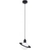 Sollux Lighting Závesné svietidlo Hyperion, 1x sklenené/čierne kovové tienidlo