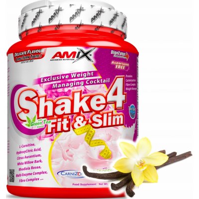 Prášok znižujúci chuť do jedla Amix Shake4 Fit & Slim vanilková príchuť 500 g 1 ks.