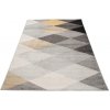 Wilsondo Sivo-žltý geometrický koberec Charlot Rozmer: 240x330 cm