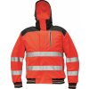 Cerva pánska zimná pracovná bunda Knoxfield HI VIS PILOT červená