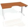 Pracovný stôl Motion Ergo, PO, 3S, 180x61-128x90 cm, čerešňa/biela - 1 kus - 1 KS - pamäťové - 60 mesiacov - elektrický polohovateľný - stôl - 90 cm - Hobis - Motion Ergo - 180 cm - 60,5 - 129,5 cm -