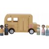Drevený autobus Little Dutch béžový s 5 figúrkami