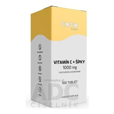 TOTO Vitamín C 1000 mg + šípky 100 tabliet