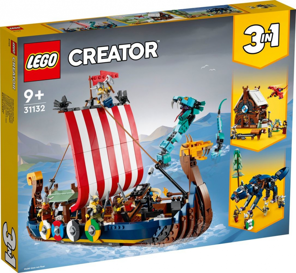 LEGO® Creator 31132 Vikingská loď a morský had od 87,96 € - Heureka.sk
