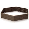 Prosperplast Vyvýšený záhon BASE WOODY, hnedý 148 x 129 x 25 cm