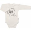 Body dlhý rukáv Baby Nellys Made with love bezova