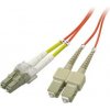 Optický Patch Cord Multi mod (62,5/125), 2xLC - 2xLC, 1m, economy, DOPREDAJ