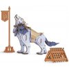 3D Drevené Puzzle Vlčí Bojovník