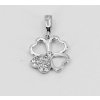Steel Edge Strieborný prívesok štvorlístok so zirkónmi 311551002