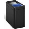 Simplehuman odpadkový kôš na triedený odpad 10/10 l, otvorený, matná čierna oceľ