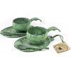 Kupilka Slow Down set - 2x KUKSA - 210 ml + 2x talíř + 2x čajová lžička - Conifer (GREEN)