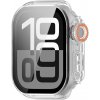 AppleMix Tvrdené sklo + kryt / rámček pre Apple Watch 6 / 5 / 4 / SE / SE2 44 mm + kryt korunky - priehľadný