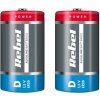 Batérie D (R20) zinko-uhlíkové Rebel blister 2ks 3707