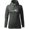 EKG basketbal - Mikina dámská Cape s kapucí - XS ( Tmavá bridlica (sivá so zeleným nádychom) )