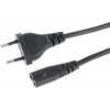 Kabel CABLEXPERT 1,8m 220V napájecí - 2 pin pre rádia a konzole PlayStation 4 / a XONE S/X, pro notebooky, PS4, Xbox One S/X.