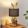 Lindby stolová lampa Lorentina, výška 57 cm, zajac, zlatá, textil - 9627484