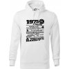 1975 v kocke - Mikina pánska Cape s kapucňou - 2XL ( Biela )