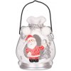 Dekorácia MagicHome Vianoce, Santa v balíčku, LED, terakota, 9,8x8,8x12,8 cm