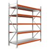 Majster Regál Kovový regál LONGSPAN 200x240x60-5-Metal, Pozinkované/Oranžová