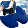 Ortopedický vankúš RETOO na sedenie, pamäťová pena, modrý, XS
