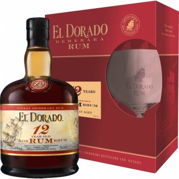 El Dorado 12y 40% 0,7 l (dárčekové balenie 1 pohár)