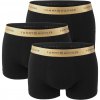 TOMMY HILFIGER - boxerky 3PACK TH series cotton stretch black / gold metallic waist v darčekovom balení-XXL (112-123 cm)