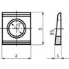 podložka M16 pr. 17.5x32x36x5.9 A4 NEREZ klínová DIN 434U [1 ks]