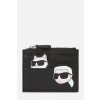 PÚZDRO NA PLATOBNÉ KARTY KARL LAGERFELD IKON PEBBLE KC ZIP CARD HOLDER BLACK