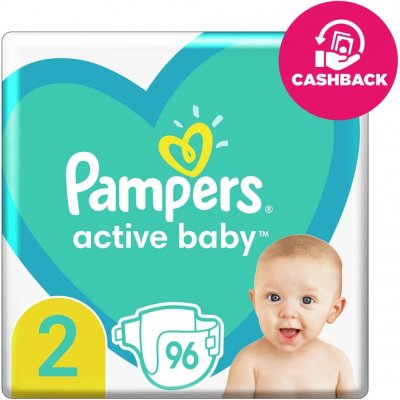 PAMPERS Active Baby Plienky jednorazové 2 (4-8 kg) 96 ks 8006540045787