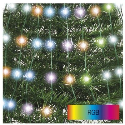 EMOS LED vianočný stromček so svetelnou reťazou a hviezdou, 1,5 m, vnút., ovládač, časovač, RGB