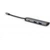 VERBATIM 49140 Multiportový HUB USB-C, 2x USB 3.0, 1x USB-C, HDMI, šedý dok