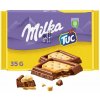 Milka čokoláda mliečna z alpského mlieka obložená slanými krekermi TUC 35 g