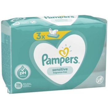 Pampers Sensitive Baby Wipes vlhčené ubrousky 156 ks (3 x 52 ks) od 6,95 €  - Heureka.sk