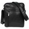 Sendi Design Pánska kožená taška cez rameno DANDY čierna