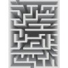 Fototapeta panel - PL0443 - 3D - Labyrint – sivý 206cm x 275cm - Vliesová fototapeta