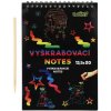 Wiky Škrabací notes dúhový 12 listov v sáčku 20x13, 5cm