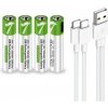 USB nabíjacia batéria AAA - 4 kusy