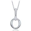 MINET Elegantný strieborný náhrdelník so zirkónom